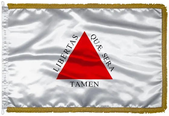 Bandeira de Minas Gerais em cetim com franja dourada