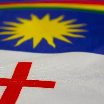 Detalhe do tecido da bandeira de Pernambuco