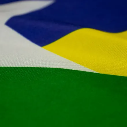 Detalhe do tecido da bandeira de Rondônia