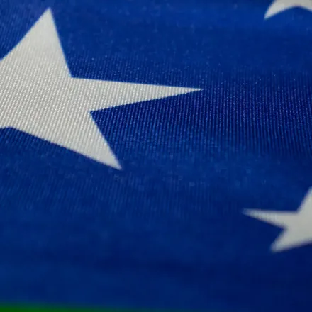 Detalhe do tecido da bandeira de Sergipe