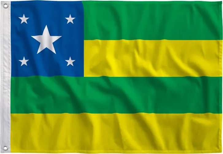 Bandeira de Sergipe esticada, vista de frente