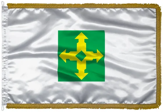 Bandeira do Distrito Federal em cetim com franja dourada
