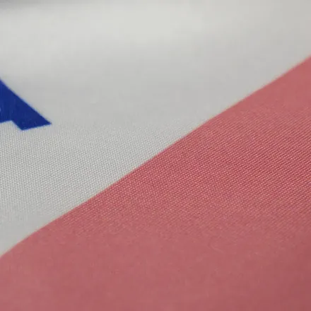 Detalhe do acabamento da bandeira do Espírito Santo