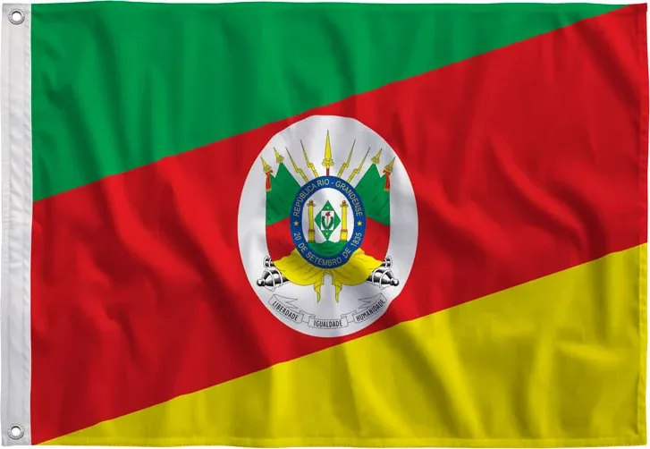 Bandeira do Rio Grande do Sul reta, estampada